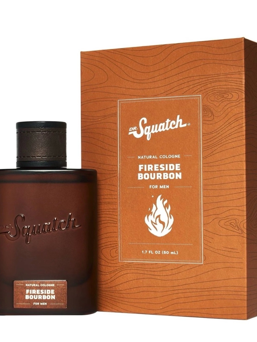 Dr. Squatch Fireside Bourbon Natural Cologne - Brown / Orange